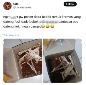 Viral Lucu ! Pesan bebek Goreng yangDatang Fosil Tulang bebek