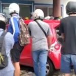 Honda Brio Menabrak Cortez Saat Mundur Di Area Parkir SPBU Di Jateng