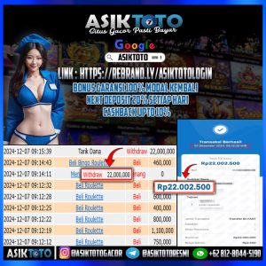 Klik Disini Untuk Daftar Di Situs ASIKTOTO , Bisa Buat Jadi Kaya Mendadak, Rungkad Di Awal Saldo Kembali 100%