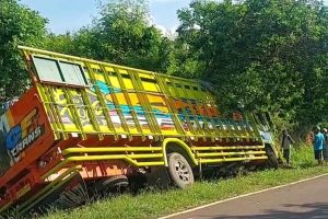 Truk Ekspedisi Terbalik di Flores Timur Tiga Penumpang Tewas